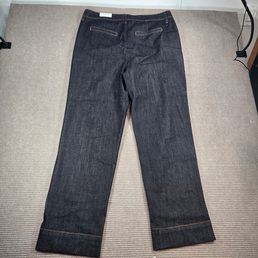 Chico's Women 16R Indigo Blue High Rise Wide Leg Denim Jeans - Picture 8 of 11